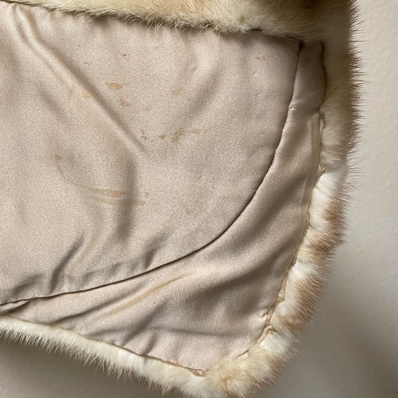Genuine Cream Vintage Fur Stole/Shawl/Wrap S/M - Picture 10 of 10